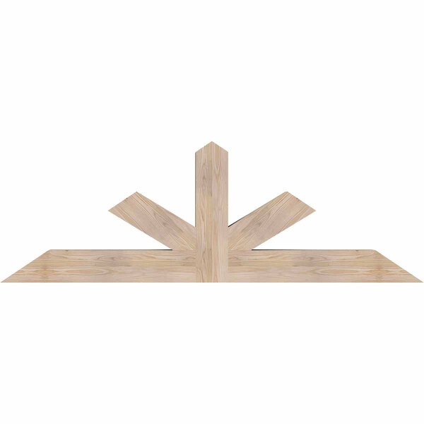 Ekena Millwork Saratoga Smooth Timber Gable Bracket, Douglas Fir, 72"W x 24"H x 5 1/2"D x 5 1/2"F, 8/12 Pitch GBW072X24X0606SAR00SDF - main